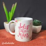 caneca dia das mães personalizada em porcelana branca
