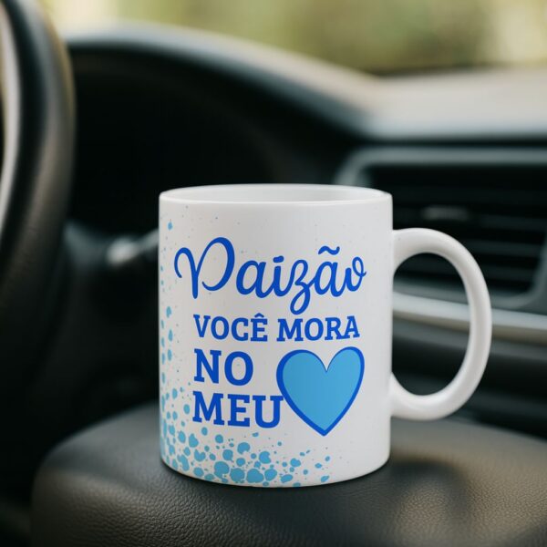 caneca dia dos pais personalizada em porcelana