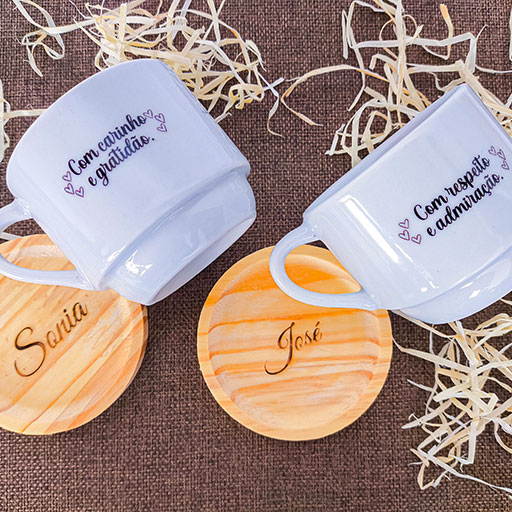 kit presente para avós com sachê de café e xícaras artesanais