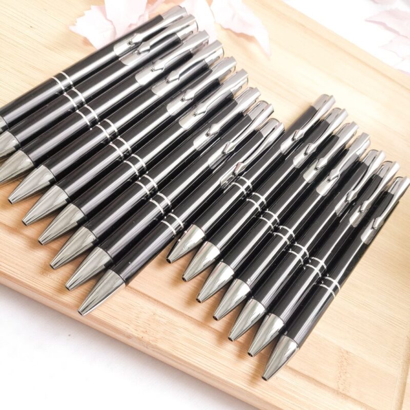 caneta esferográfica personalizada a laser para brindes corporativos