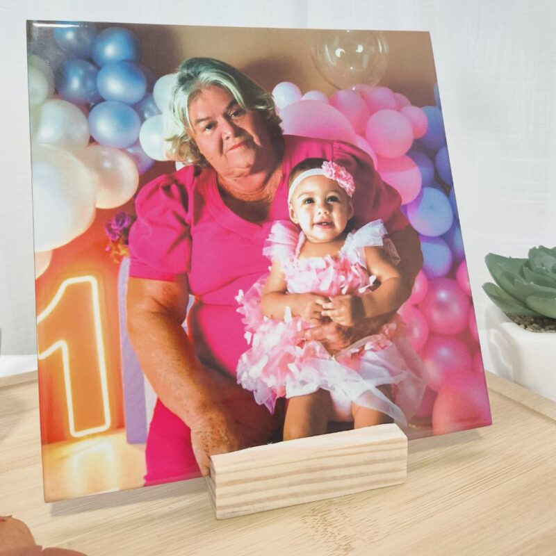 porta retrato azulejo 15x15 personalizado para presente