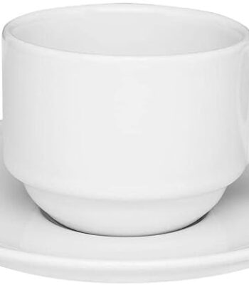 xícara de cerâmica personalizada 180ml com pires com acabamento de qualidade