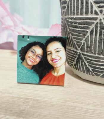 mini azulejo personalizado 4,5x4,5 com base decorativa