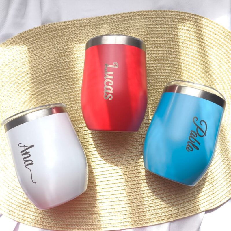 copo cuia térmico personalizado a laser em aço inox
