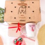 kit afeto em caixa com porta-joia e ímã porta-retrato personalizado