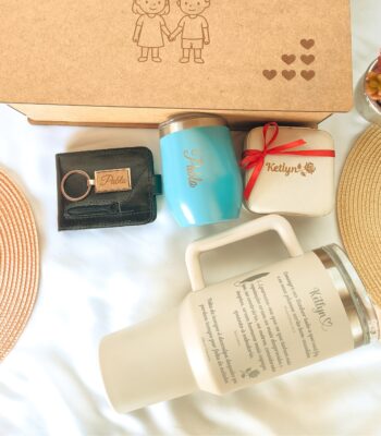 kit presente laços eternos com copo térmico cuia e caixa MDF personalizada