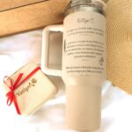 kit laços eternos com garrafa 1,2L, porta-joia e carteira de couro legítimo