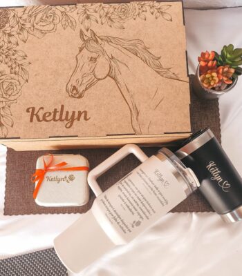 kit presente inspiração com copos térmicos e caixa MDF personalizada