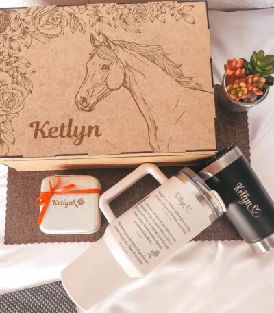 kit presente inspiração com copos térmicos e caixa MDF personalizada